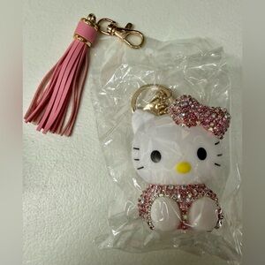 Hello Kitty keychain/bag charm with Pink Rhinestones